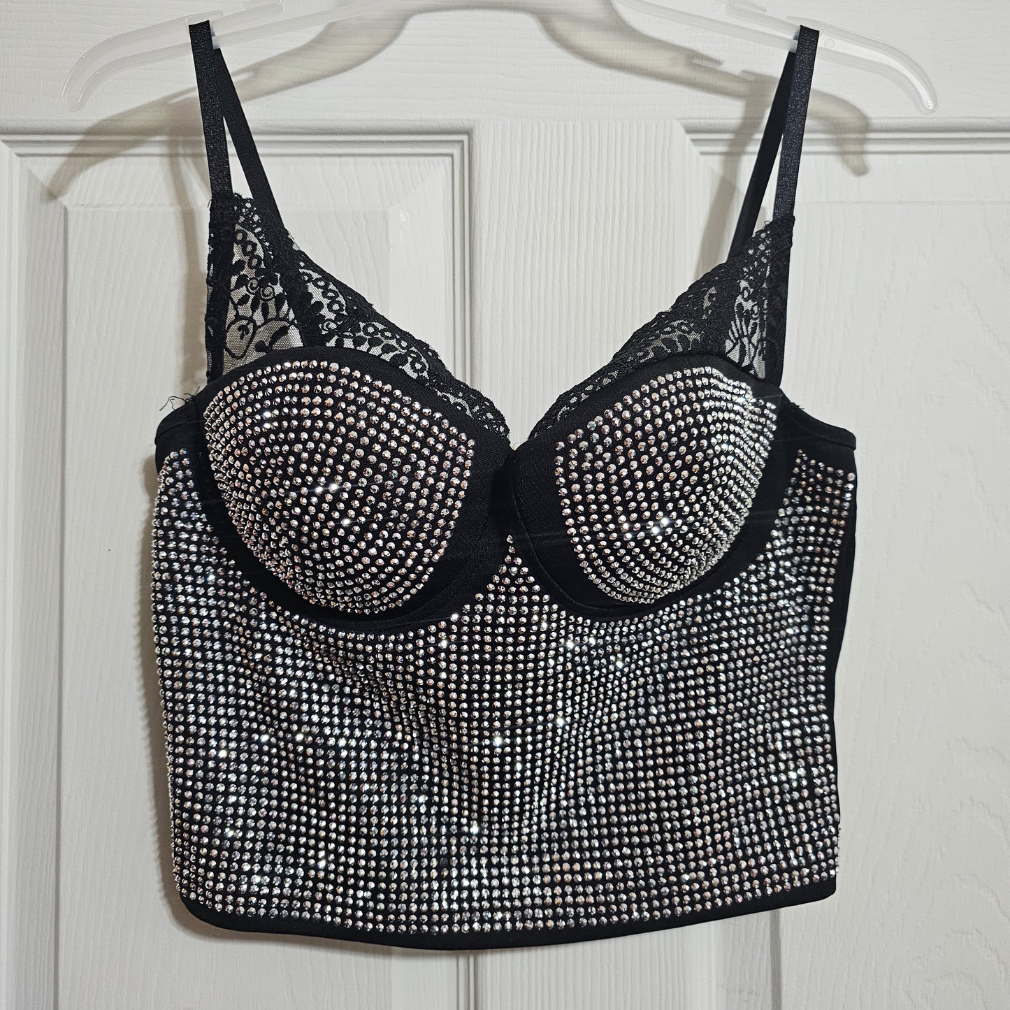 Top tipo corset con brillo LCA4673