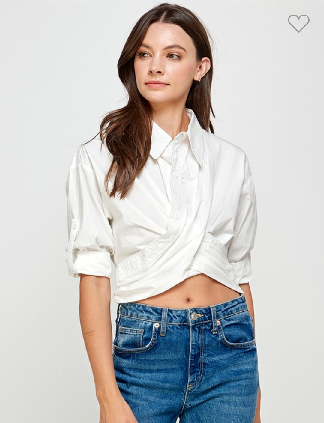 Crop top blanca cruzada TX7322