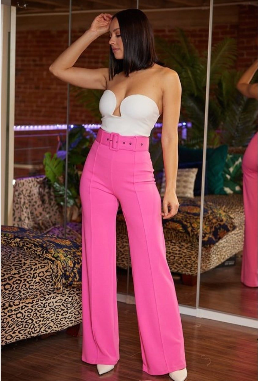 PANTALON DE VESTIR MAGENTA P15560
