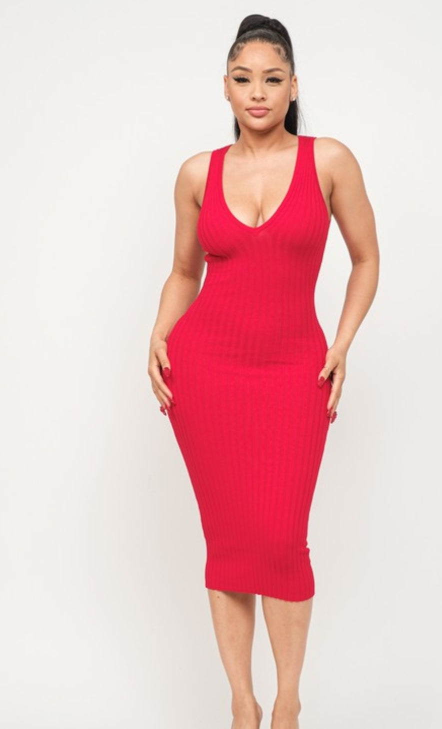 VESTIDO AJUSTADO SIN MANGA 23136