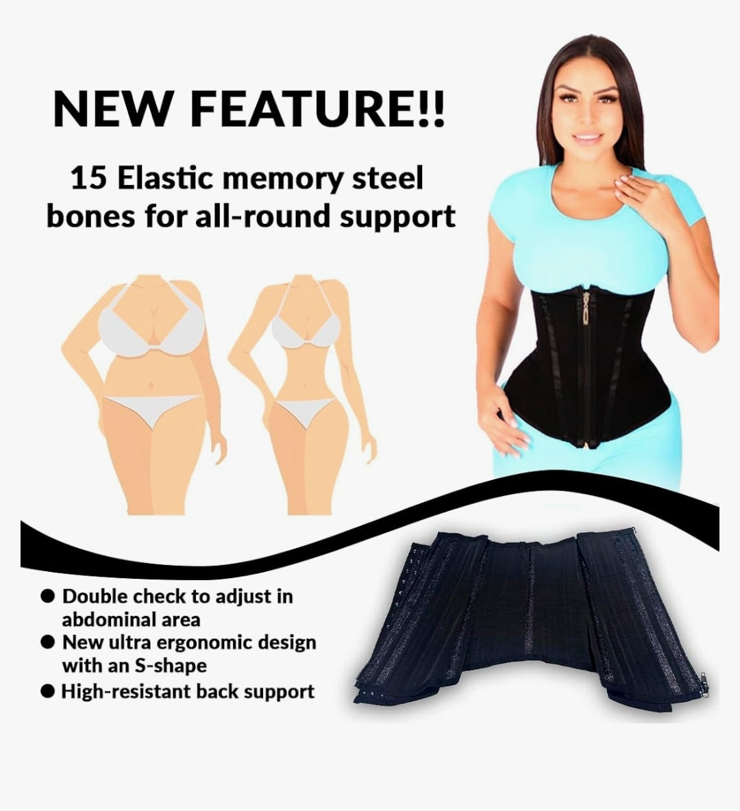 Cinturilla EXTREMA reloj de arena con varillas 100% colombiana 4130