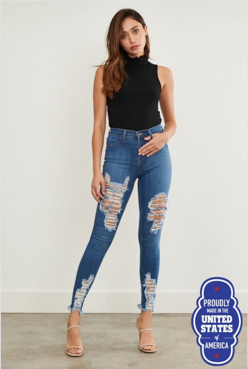 PANTALON JEANS VIBRANT STRECH SKINNY P-1209