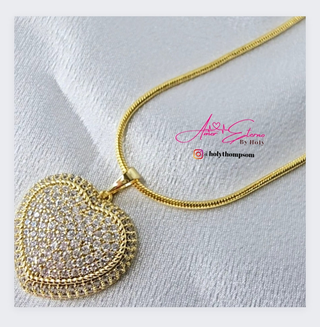 Cadena con dije de corazon AE001