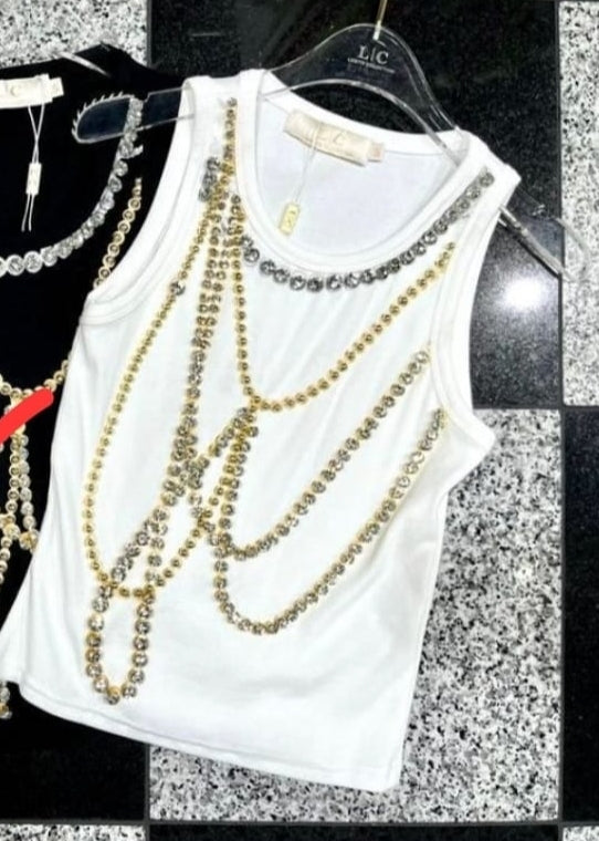 Top color BEIGEcon pedreria LC4928