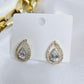 Drop-shaped earrings 18k laminated gold