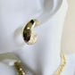 gold filled  medium  circle earrings plian
