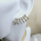 18k  gold filled Multi earrings  ear cuff medium size with rhinestone AR0038