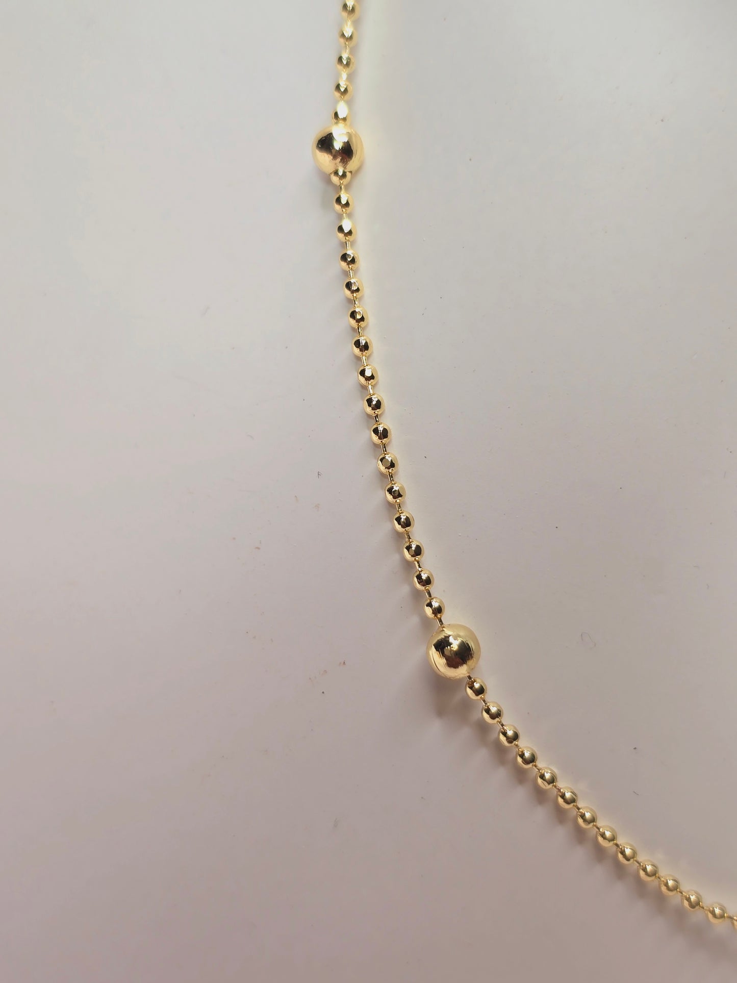 Thin Necklace with ball 20 in high quality cadena fina con bolas