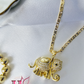 Dije Elefante con brillo incluye cadena DI0024