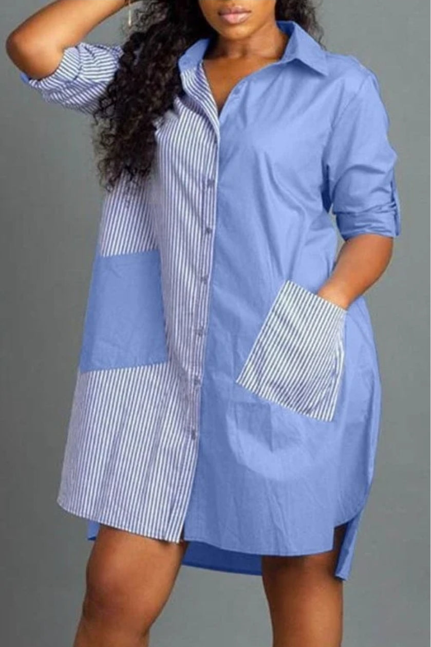 Bluson  corto tipo vestido azul ELMIS07