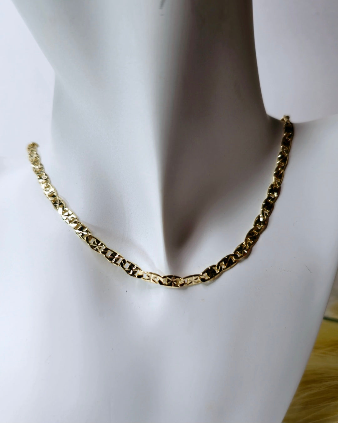 Medium Thin Necklace 18 in high quality cadena tejido Guci  diamantada CA008