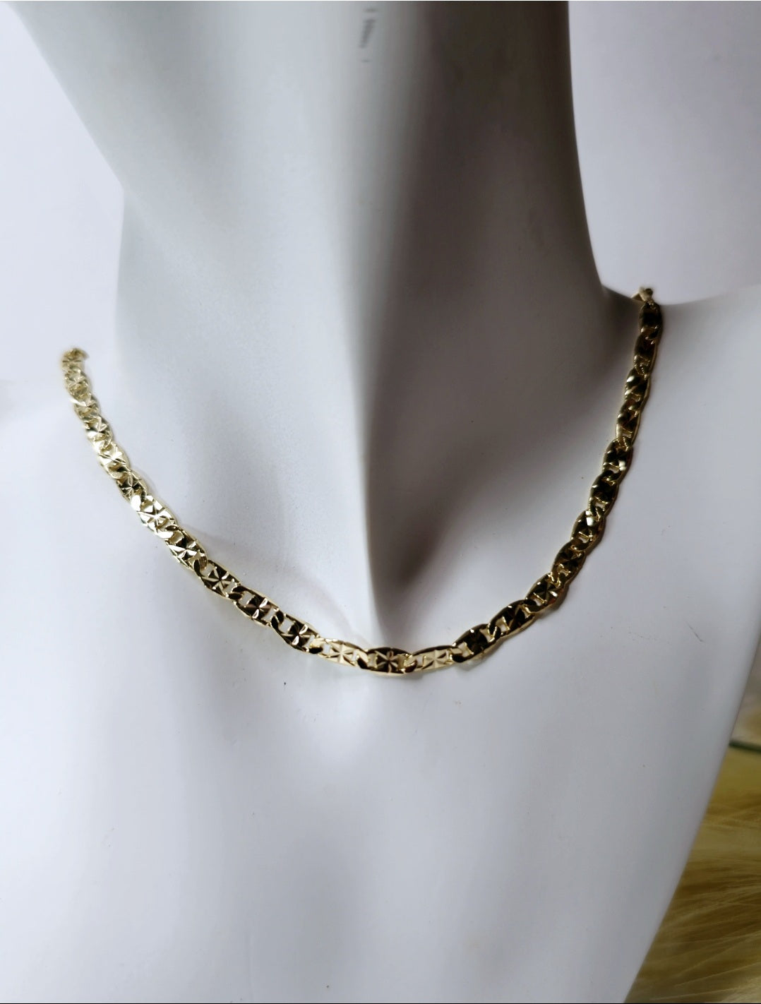 Medium Thin Necklace 18 in high quality cadena tejido Guci  diamantada CA008