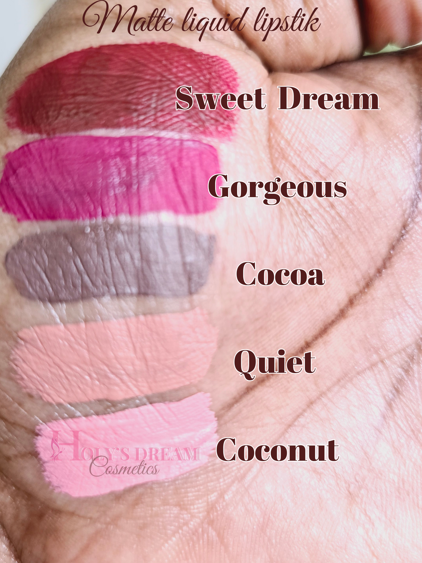 Coconut Matte Liquid lipstick light rose Color